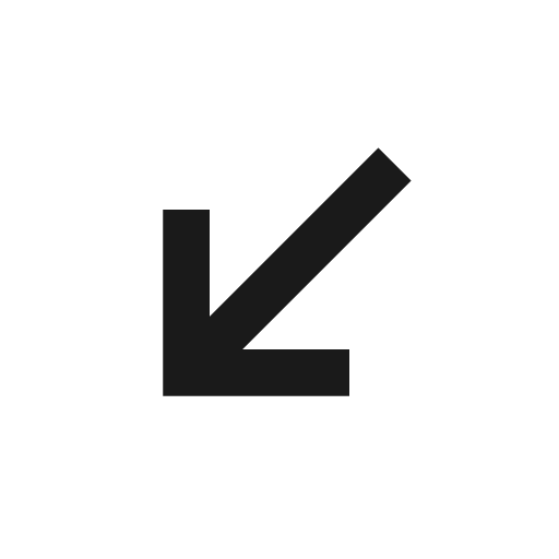 Arrow diagonal bottom left icon, solid style, from Siemens Industrial Experience Icons
