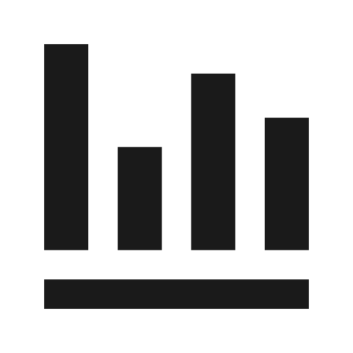 Barchart icon, solid style, from Siemens Industrial Experience Icons