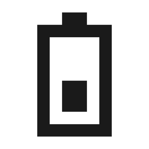 Battery upright half icon, solid style, from Siemens Industrial Experience Icons