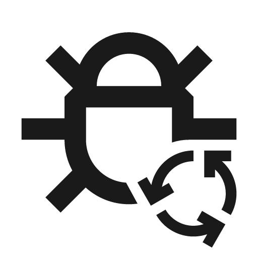Bug runtime icon, solid style, from Siemens Industrial Experience Icons
