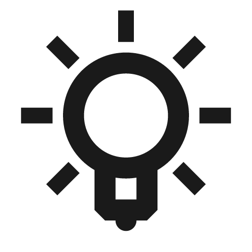 Bulb icon, solid style, from Siemens Industrial Experience Icons