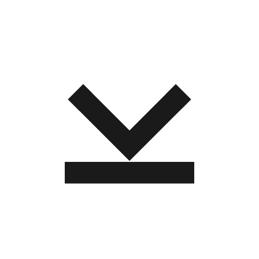 Chevron down bar small icon, solid style, from Siemens Industrial Experience Icons