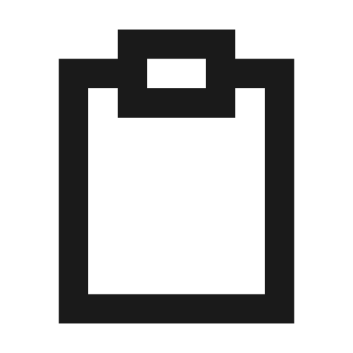 Clipboard icon, solid style, from Siemens Industrial Experience Icons