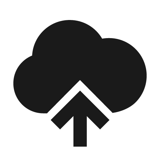 Cloud upload filled icon, filled style, from Siemens Industrial Experience Icons