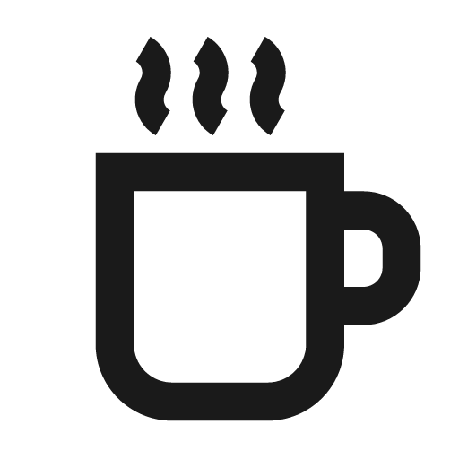 Coffee icon, solid style, from Siemens Industrial Experience Icons