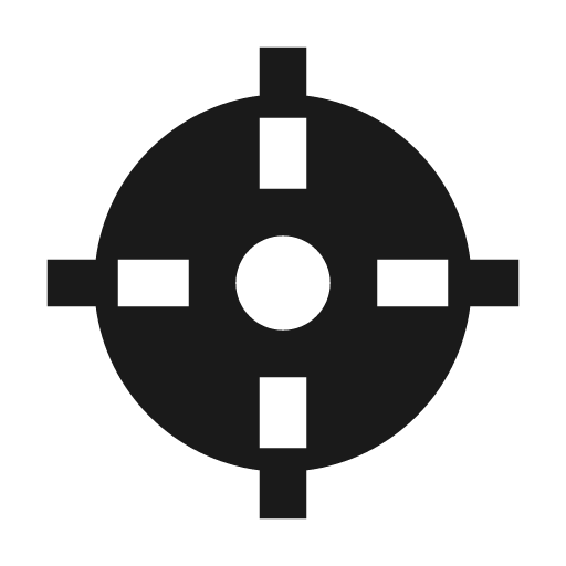 Crosshairs filled icon, filled style, from Siemens Industrial Experience Icons