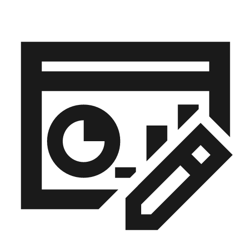 Dashboard pen icon, solid style, from Siemens Industrial Experience Icons