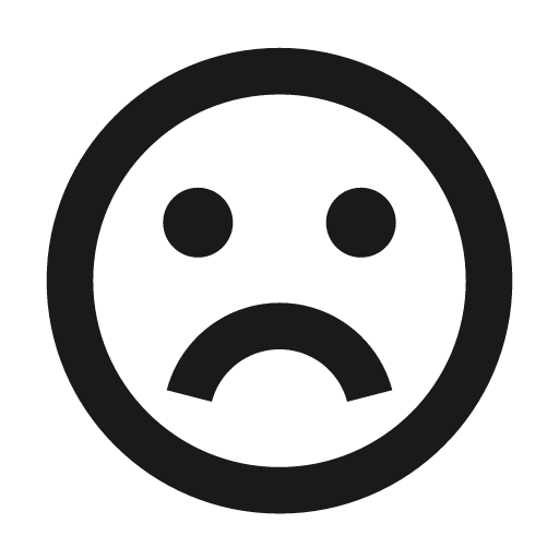 Emote sad icon, solid style, from Siemens Industrial Experience Icons