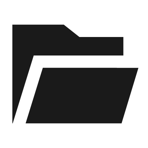 Folder open filled icon, filled style, from Siemens Industrial Experience Icons