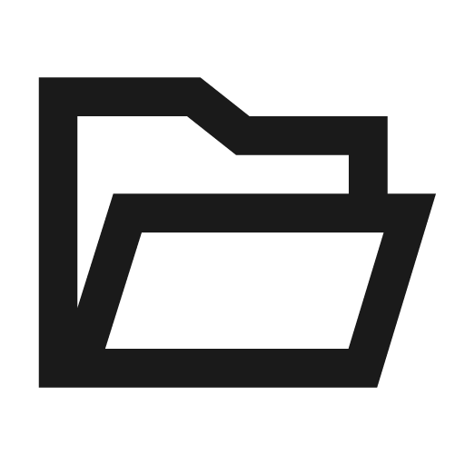 Folder open icon, solid style, from Siemens Industrial Experience Icons
