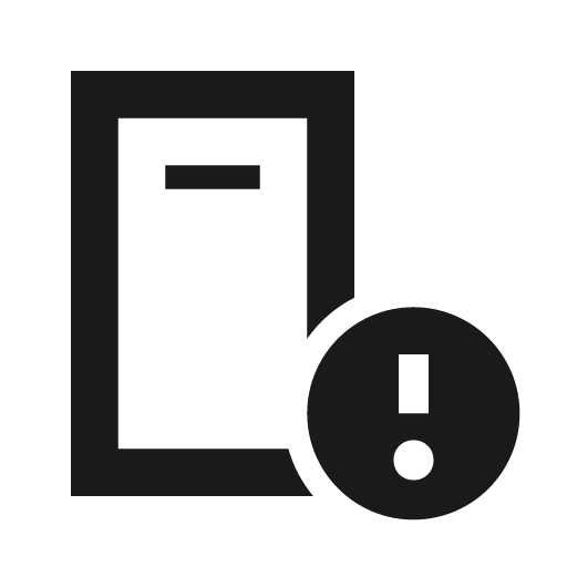Generic device alarm icon, solid style, from Siemens Industrial Experience Icons
