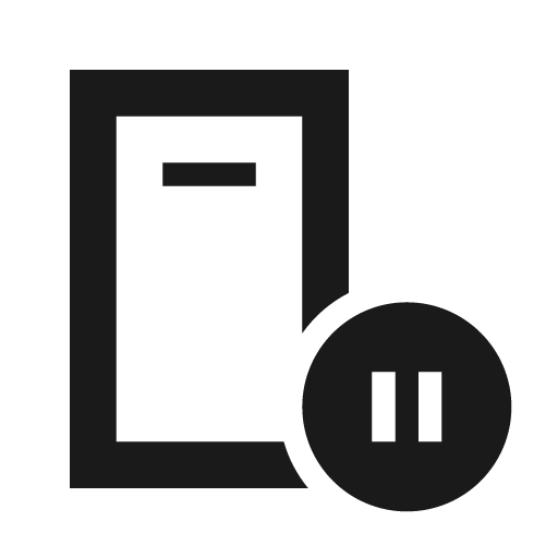 Generic device pause icon, solid style, from Siemens Industrial Experience Icons