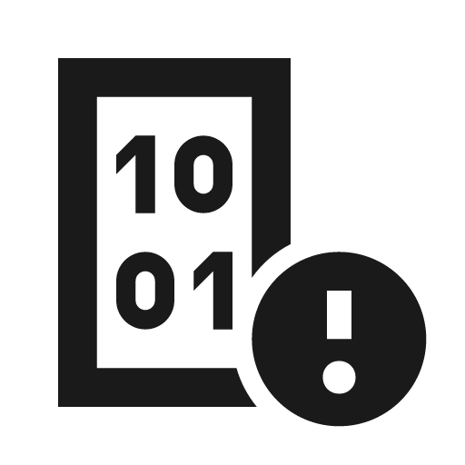 Generic device software alarm icon, solid style, from Siemens Industrial Experience Icons