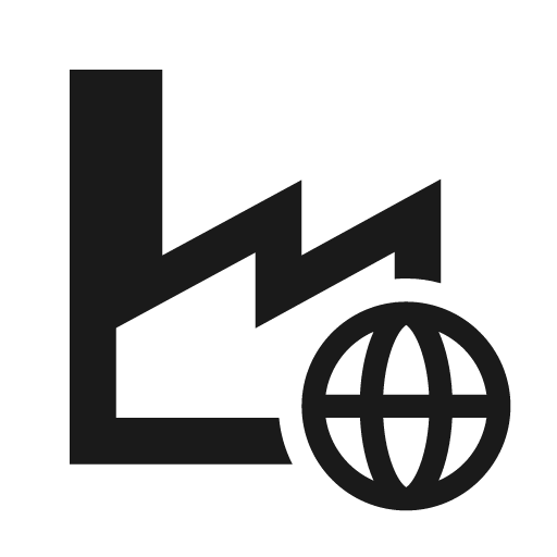Global plant icon, solid style, from Siemens Industrial Experience Icons