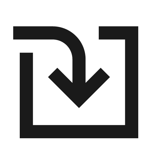 Import icon, solid style, from Siemens Industrial Experience Icons