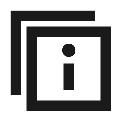 Info multiple icon, solid style, from Siemens Industrial Experience Icons
