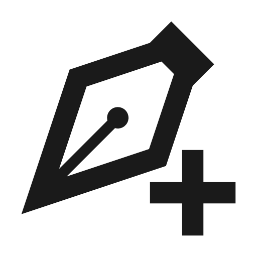 Ink pen add icon, solid style, from Siemens Industrial Experience Icons