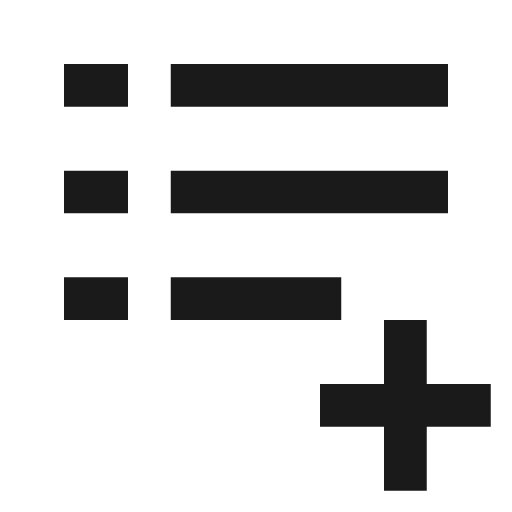 List add icon, solid style, from Siemens Industrial Experience Icons