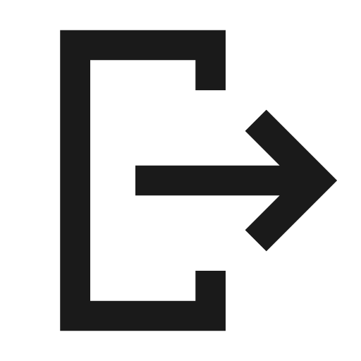 Log out icon, solid style, from Siemens Industrial Experience Icons