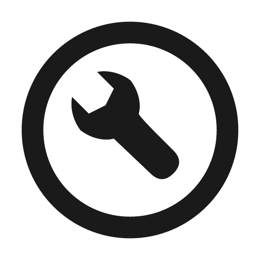 Maintenance warning icon, solid style, from Siemens Industrial Experience Icons