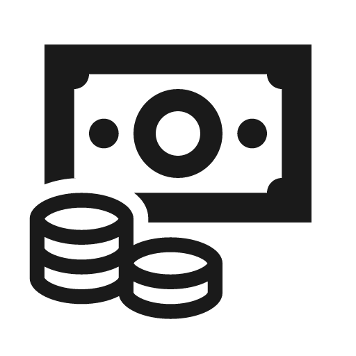 Money icon, solid style, from Siemens Industrial Experience Icons
