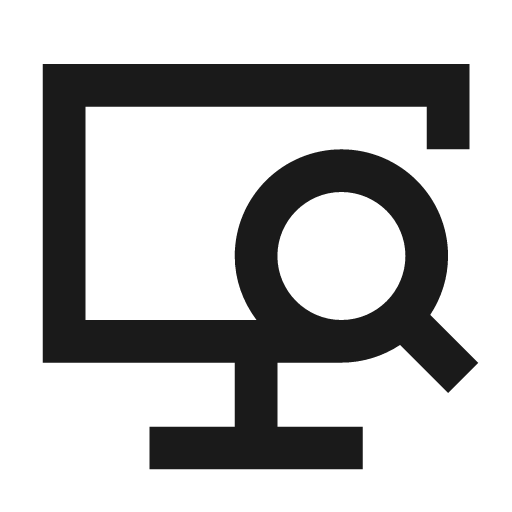 Monitor icon, solid style, from Siemens Industrial Experience Icons