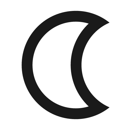 Moon icon, solid style, from Siemens Industrial Experience Icons