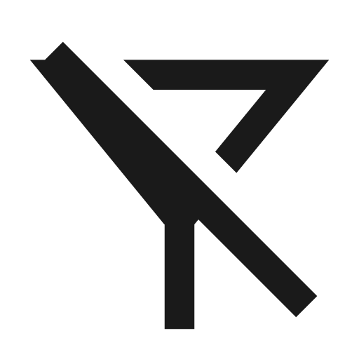No filter icon, solid style, from Siemens Industrial Experience Icons