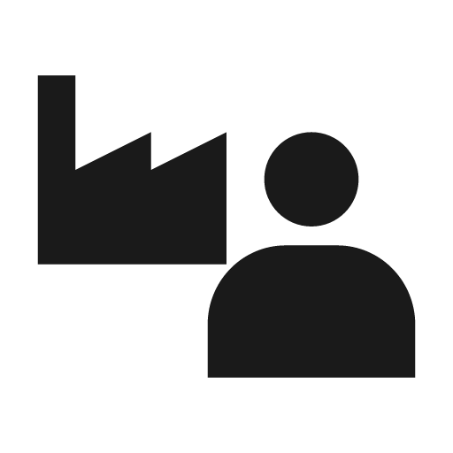 Plant user filled icon, filled style, from Siemens Industrial Experience Icons