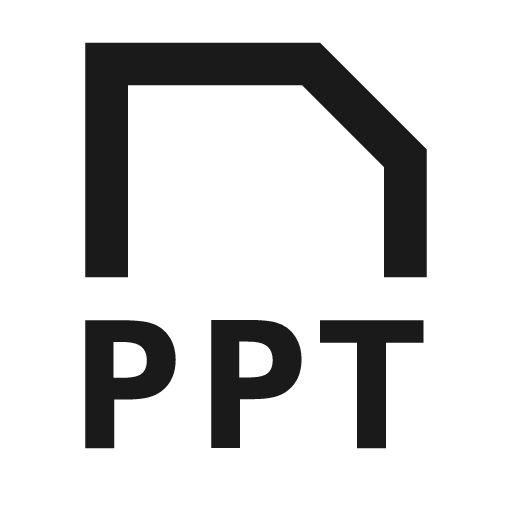 Ppt document icon, solid style, from Siemens Industrial Experience Icons
