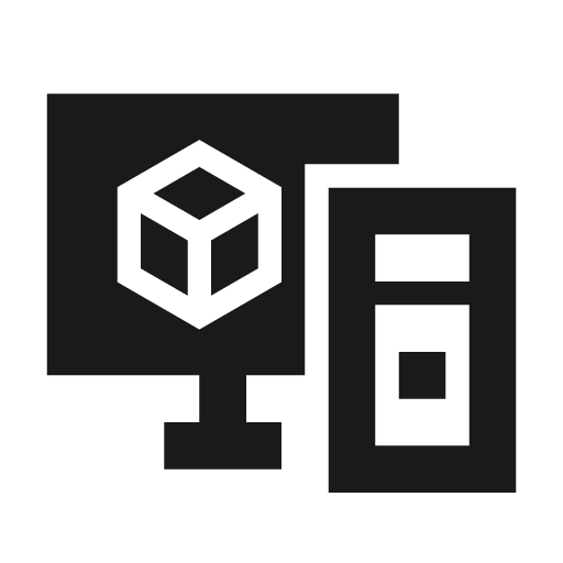 Project server filled icon, filled style, from Siemens Industrial Experience Icons