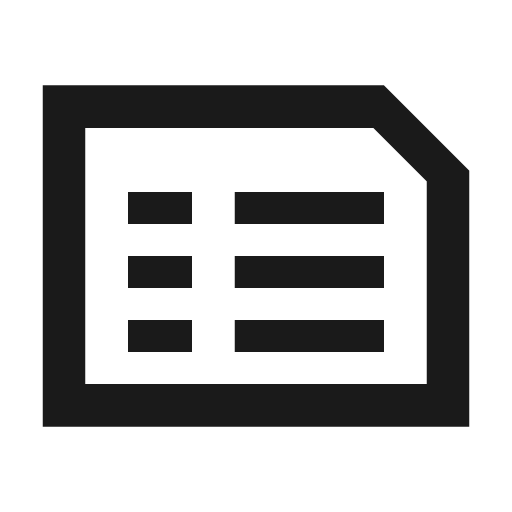 Report text icon, solid style, from Siemens Industrial Experience Icons