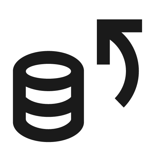 Restore backup icon, solid style, from Siemens Industrial Experience Icons