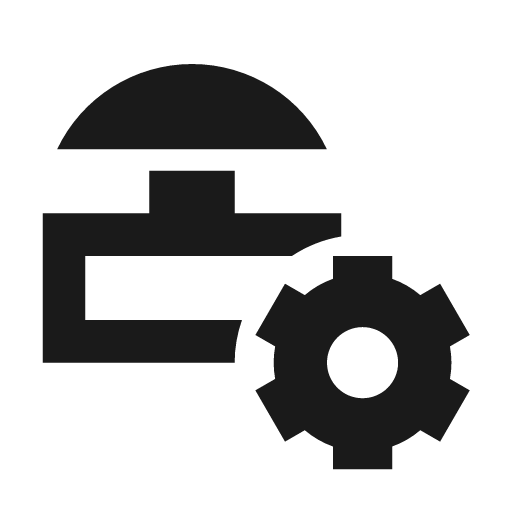 Safety settings icon, solid style, from Siemens Industrial Experience Icons