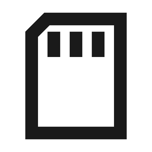 Sd card icon, solid style, from Siemens Industrial Experience Icons