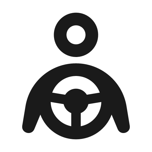Steering user icon, solid style, from Siemens Industrial Experience Icons