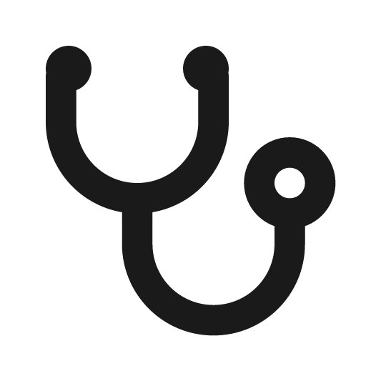 Stethoscope icon, solid style, from Siemens Industrial Experience Icons