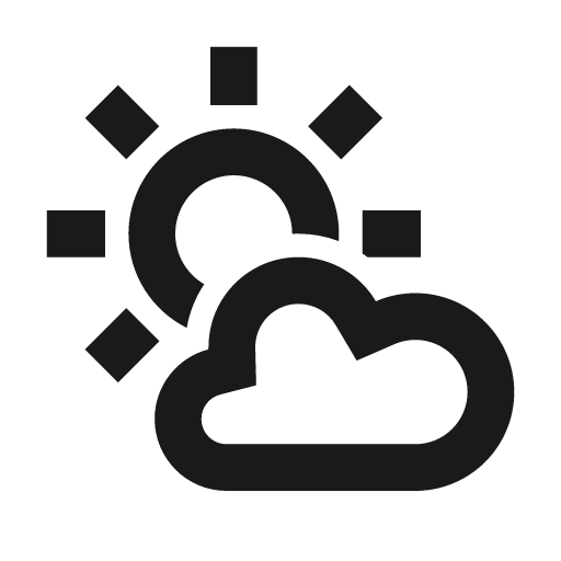 Sun cloud icon, solid style, from Siemens Industrial Experience Icons