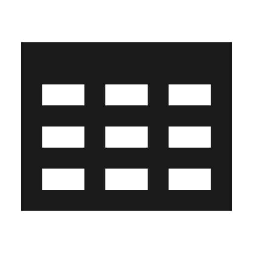 Table icon, solid style, from Siemens Industrial Experience Icons