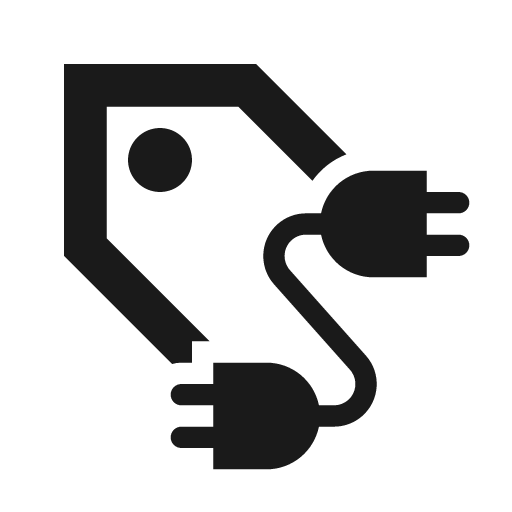 Tag connection icon, solid style, from Siemens Industrial Experience Icons