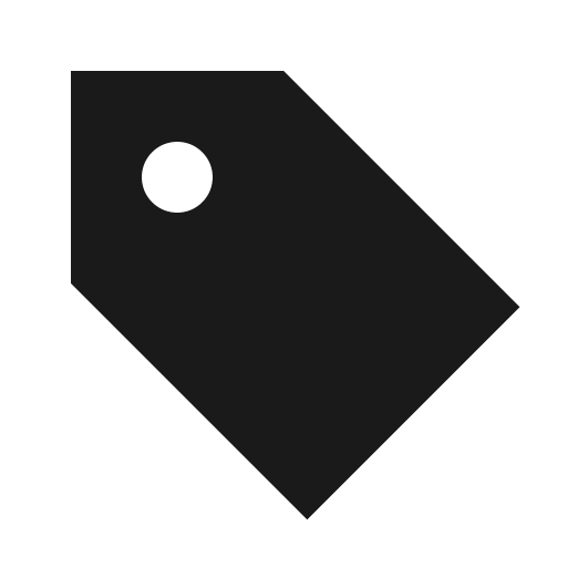 Tag filled icon, filled style, from Siemens Industrial Experience Icons