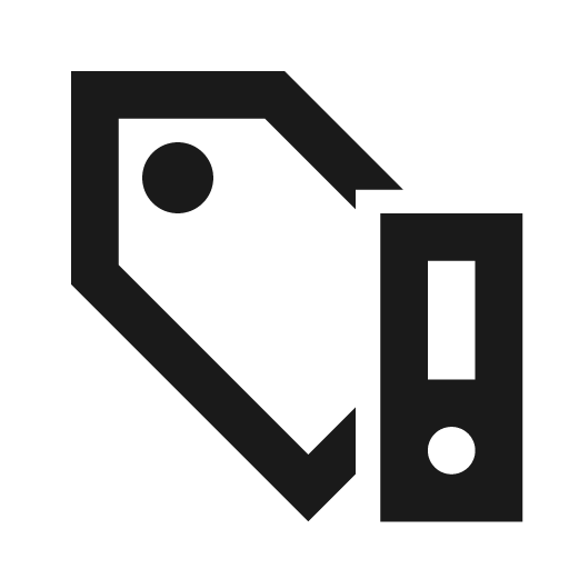 Tag logging icon, solid style, from Siemens Industrial Experience Icons