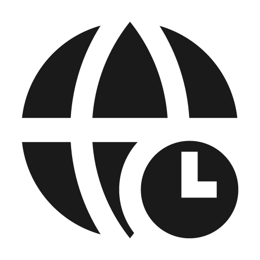 Time zone filled icon, filled style, from Siemens Industrial Experience Icons
