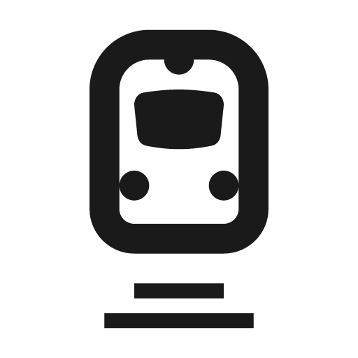 Train icon, solid style, from Siemens Industrial Experience Icons