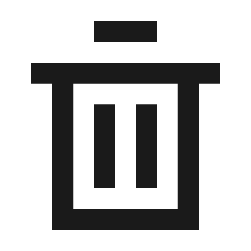Trashcan icon, solid style, from Siemens Industrial Experience Icons