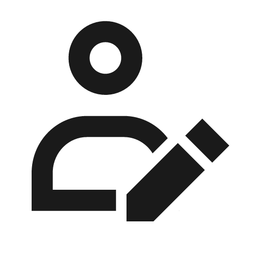 User pen icon, solid style, from Siemens Industrial Experience Icons