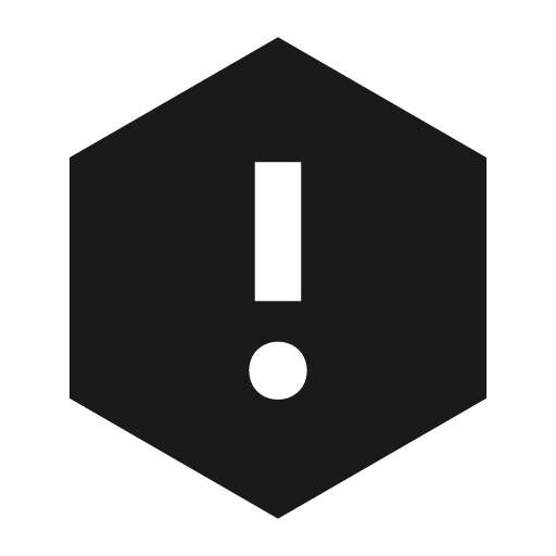Warning hexagon filled icon, filled style, from Siemens Industrial Experience Icons
