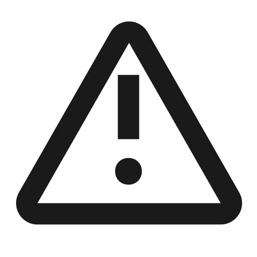 Warning icon, solid style, from Siemens Industrial Experience Icons