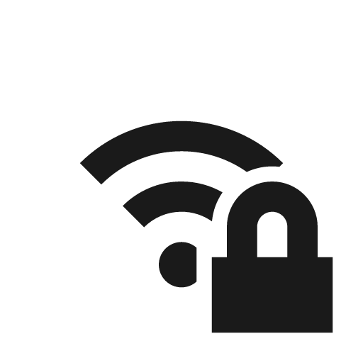 Wlan strength 2 lock icon, solid style, from Siemens Industrial Experience Icons