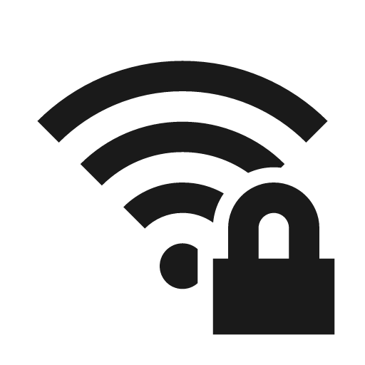 Wlan strength 3 lock icon, solid style, from Siemens Industrial Experience Icons